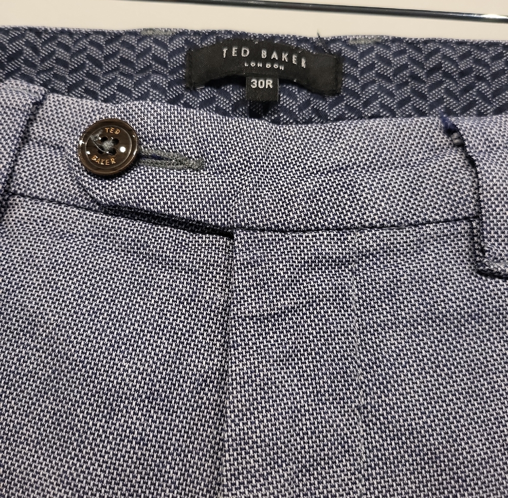 Ted Baker Blue Textured Chinos